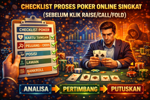 Poker Online : Checklist Proses Singkat (Sebelum Klik Raise/Call/Fold)